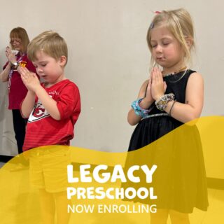 Legacy Preschool helps build foundations that last a lifetime. Enrollment is open for Fall 2026. Go to lcc.org/legacypreschool to learn more.