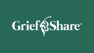 green image with white text spelling Grief Share
