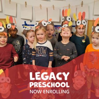 Legacy Preschool Enrolling for Fall 2025! Afternoon spots available - Enroll today at lcc.org/legacypreschool