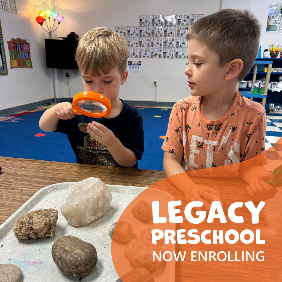 Legacy Preschool is where little hearts learn big things 💛 Enrollment now open! Go to lcc.org/legacypreschool.