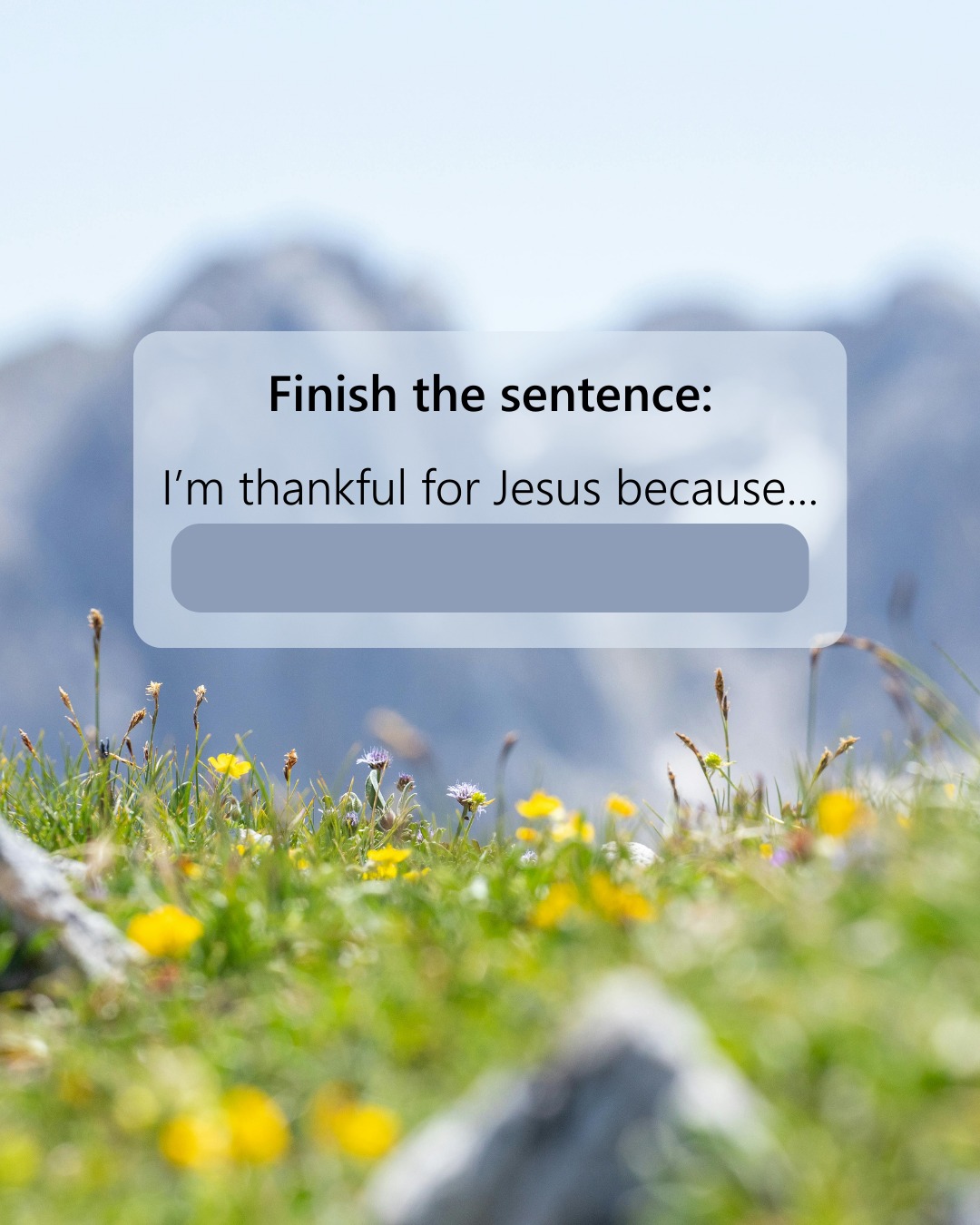 Finish the sentence: “I’m thankful for Jesus because…” We’ll go first: Because His love never gives up on me! ♥ Now it’s your turn — drop yours below!